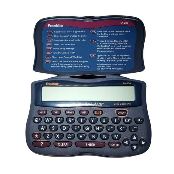 Franklin Spelling Ace with Thesaurus SA-206 Portable Electronic Accessory TESTED - Picture 3 of 4